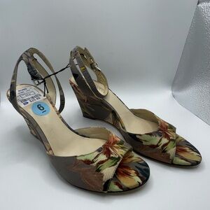 Nine West Multicolor Floral Wedges